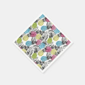 Ananas Grunge Palms Serviette (Ecke)