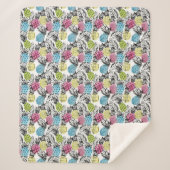 Ananas Grunge Palms Sherpadecke (Vorderseite)