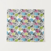 Ananas Grunge Palms Wandteppich (Vorderseite (Horizontal))