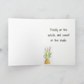 Ananas-Grußkarte Karte (Innenseite)