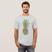 Ananas Halbfarbe und Halbfarbe Schwarz-weiß T-Shirt (Vorne ganz)