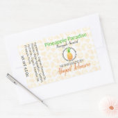 Ananas handgefertigte, hausgemachte Seife | Gesche Rechteckiger Aufkleber (Umschlag)