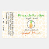 Ananas handgefertigte, hausgemachte Seife | Gesche Rechteckiger Aufkleber (Vorderseite)