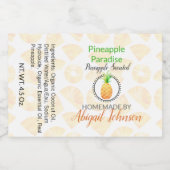 Ananas handgefertigte, hausgemachte Seife | Kontro Lebensmitteletikett (Einzelnes Label)