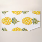 Ananas. Handgemalte Aquarellbilder w Badehandtuch (Badehandtuch)