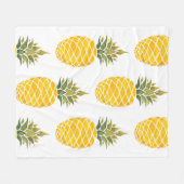 Ananas. Handgemalte Aquarellbilder w Fleecedecke (Vorderseite (Horizontal))