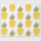 Ananas. Handgemalte Aquarellbilder w Geschenkpapier (Flach)