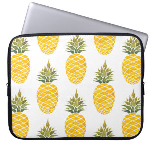 Ananas. Handgemalte Aquarellbilder w Laptopschutzhülle