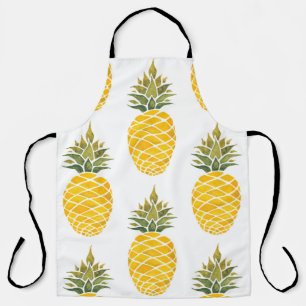 Ananas. Handgemalte Aquarellbilder w Schürze
