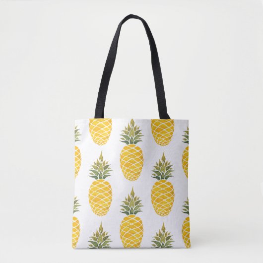 Ananas. Handgemalte Aquarellbilder w Tasche (Vorderseite)