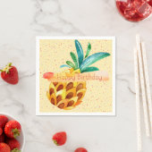 Ananas Happy Birthday Serviette (Beispiel)