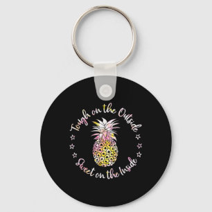 Ananas Hart Außen Süß Innen Strand Sommer  Schlüsselanhänger