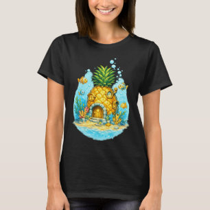 Ananas-Haus Unterwasser-Fantasie Fisch Ozean Cute T-Shirt