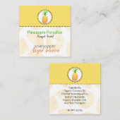 Ananas, hausgemachte Bath & Body-Label | Tag (Vorne/Hinten)