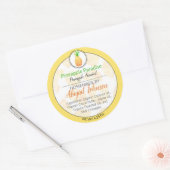 Ananas, hausgemachte Körperbutter oder Gelee-Etike Runder Aufkleber (Umschlag)