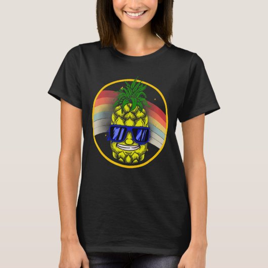 Ananas Hawaiian Aloha Tropical Honolulu Frauen m T-Shirt (Vorderseite)