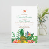 Ananas Hawaiian Bridal Dusche Einladung (Stehend Vorderseite)