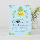 Ananas Herr Onederful Erster Geburtstag Einladung (Stehend Vorderseite)