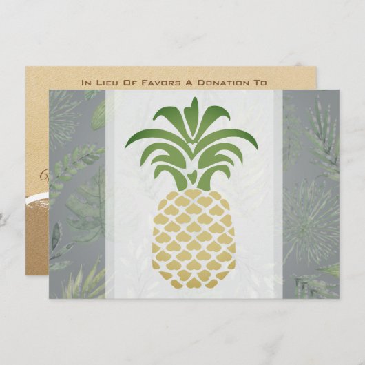 Ananas Herz Danke, Karten (Vorne/Hinten)