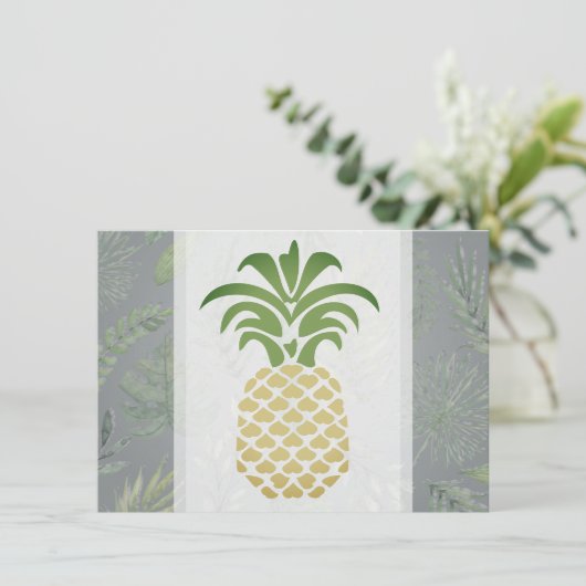 Ananas Herz Danke, Karten (Stehend Vorderseite)