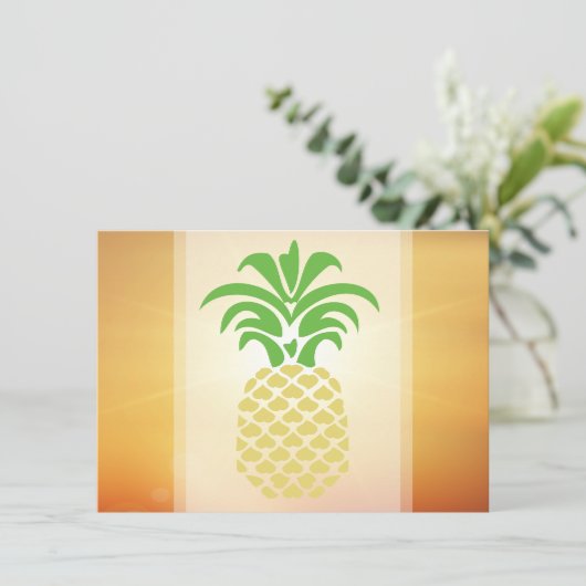 Ananas Herz Danke, Karten (Stehend Vorderseite)