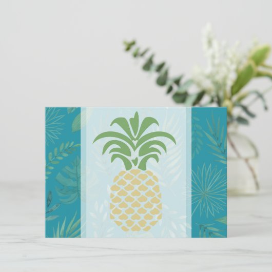 Ananas Herz Danke, Karten (Stehend Vorderseite)