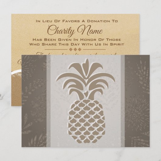 Ananas Herz Danke, Karten (Vorne/Hinten)