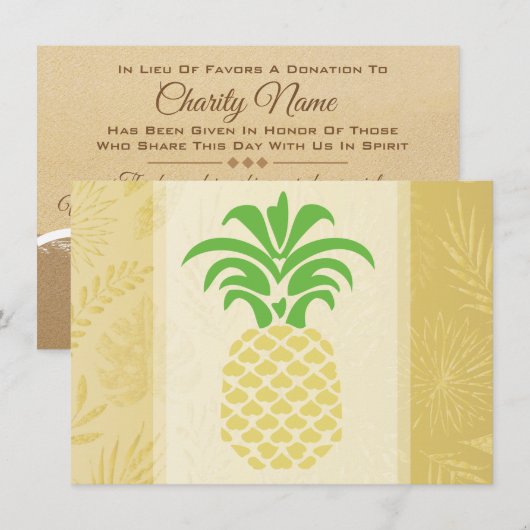 Ananas Herz Danke, Karten (Vorne/Hinten)