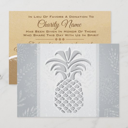 Ananas Herz Danke, Karten (Vorne/Hinten)