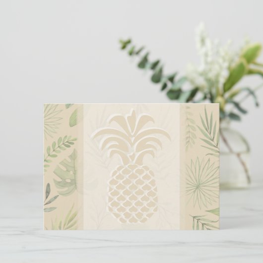 Ananas Herz Danke, Karten (Stehend Vorderseite)