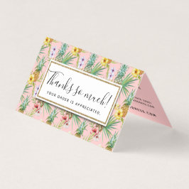 Ananas & Hibiskus Blume Aquarell Vielen Dank