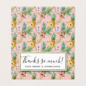 Ananas & Hibiskus Blume Aquarell Vielen Dank (Außenseite Aufgefaltet)