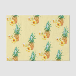 Ananas-Hibiskus (Design 41 Gelb/Orange-Serie) Seidenpapier