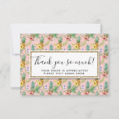 Ananas & Hibiskus Wasserfarbe Danke Karte (Vorderseite)