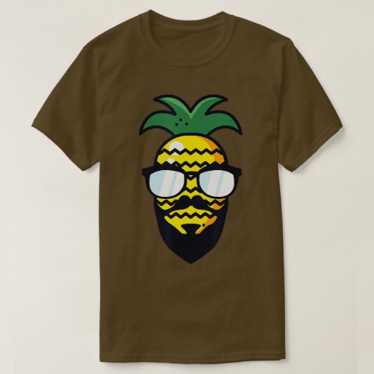 Ananas-Hipster T-Shirt (Design vorne)