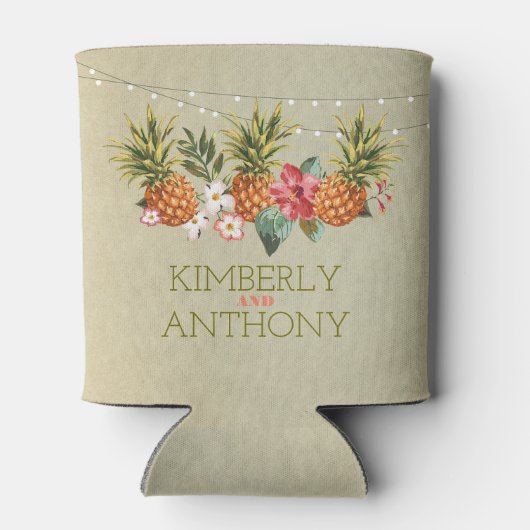 Ananas-Hochzeit Dosenkühler (Rückseite)