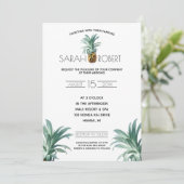 Ananas-Hochzeit Einladung (Stehend Vorderseite)