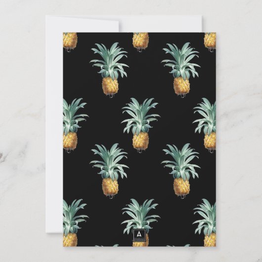 Ananas-Hochzeit Einladung (Rückseite)