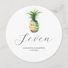 Ananas Hochzeit Runde Tischnummer