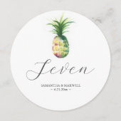 Ananas Hochzeit Runde Tischnummer (Rückseite)