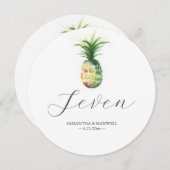 Ananas Hochzeit Runde Tischnummer (Vorne/Hinten)