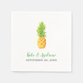 Ananas-Hochzeit Serviette (Vorderseite)