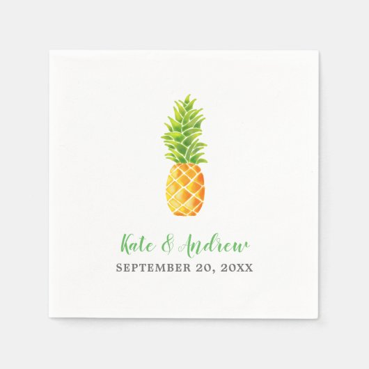 Ananas-Hochzeit Serviette (Vorderseite)