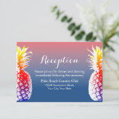 Ananas-Hochzeitsempfang Einladung (Stehend Vorderseite)