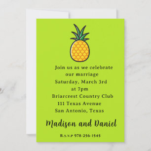 Ananas Hochzeitsfeier Tropical Einladung