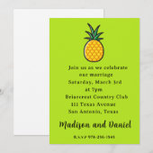Ananas Hochzeitsfeier Tropical   Einladung (Vorne/Hinten)