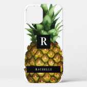 Ananas & Ihr Name & Monogramm Case-Mate iPhone Hülle (Rückseite)