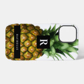 Ananas & Ihr Name & Monogramm iPhone Hülle (Rückseite (Horizontal))