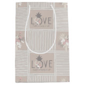 Ananas ihres Auges, tropisch romanische Geschenkta Mittlere Geschenktüte (Vorderseite)