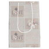 Ananas ihres Auges, tropisch romanische Geschenkta Mittlere Geschenktüte (Rückseite)